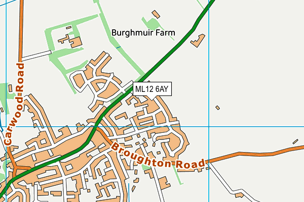 ML12 6AY map - OS VectorMap District (Ordnance Survey) ML12 6AY map - OS VectorMap District (Ordnance Survey)