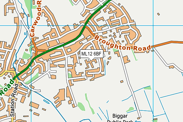 ML12 6BF map - OS VectorMap District (Ordnance Survey) ML12 6BF map - OS VectorMap District (Ordnance Survey)