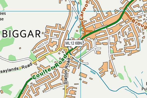ML12 6BN map - OS VectorMap District (Ordnance Survey) ML12 6BN map - OS VectorMap District (Ordnance Survey)