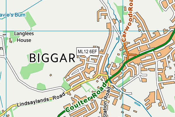 ML12 6EF map - OS VectorMap District (Ordnance Survey) ML12 6EF map - OS VectorMap District (Ordnance Survey)
