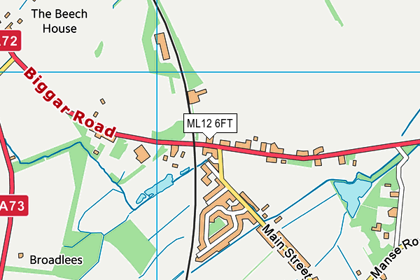 ML12 6FT map - OS VectorMap District (Ordnance Survey) ML12 6FT map - OS VectorMap District (Ordnance Survey)