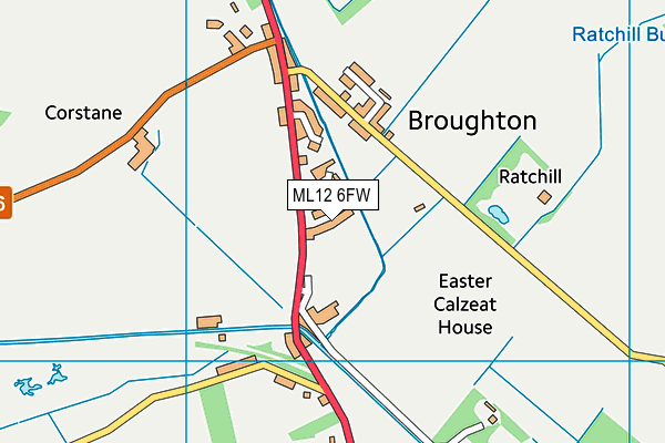 ML12 6FW map - OS VectorMap District (Ordnance Survey) ML12 6FW map - OS VectorMap District (Ordnance Survey)