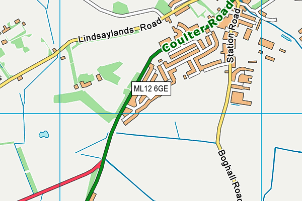ML12 6GE map - OS VectorMap District (Ordnance Survey) ML12 6GE map - OS VectorMap District (Ordnance Survey)