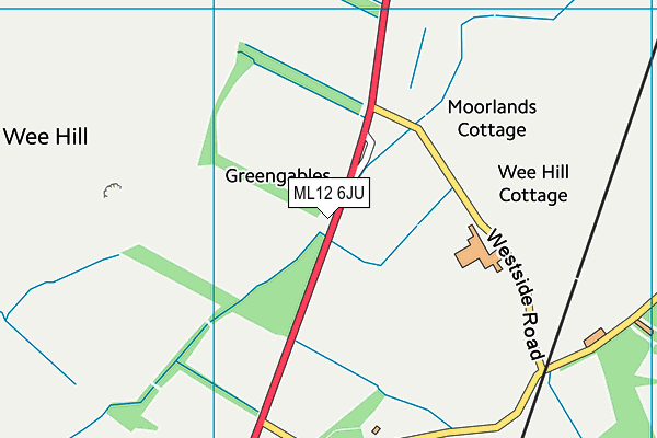 ML12 6JU map - OS VectorMap District (Ordnance Survey) ML12 6JU map - OS VectorMap District (Ordnance Survey)