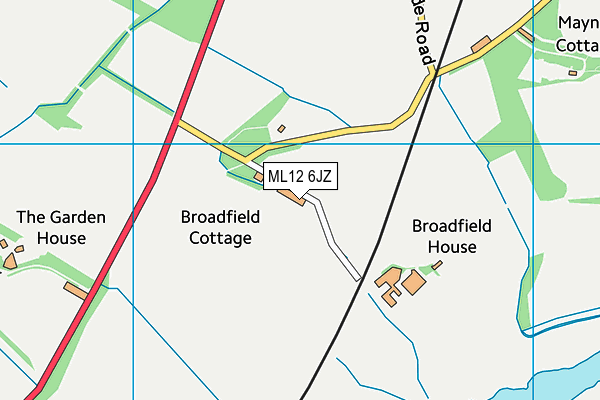 ML12 6JZ map - OS VectorMap District (Ordnance Survey) ML12 6JZ map - OS VectorMap District (Ordnance Survey)
