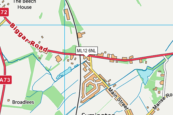 ML12 6NL map - OS VectorMap District (Ordnance Survey) ML12 6NL map - OS VectorMap District (Ordnance Survey)