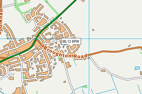 ML12 6PW map - OS VectorMap District (Ordnance Survey) ML12 6PW map - OS VectorMap District (Ordnance Survey)