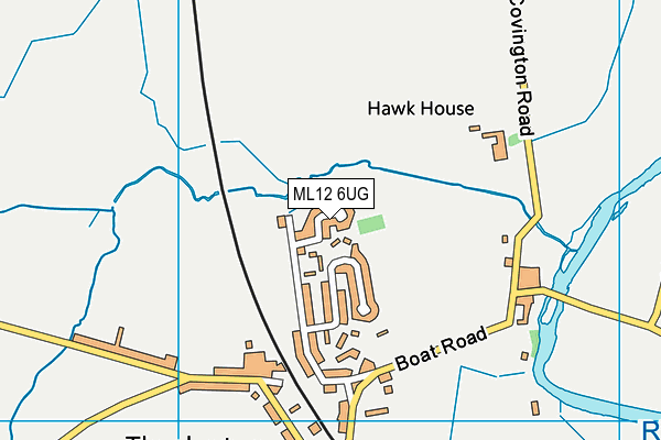 ML12 6UG map - OS VectorMap District (Ordnance Survey) ML12 6UG map - OS VectorMap District (Ordnance Survey)