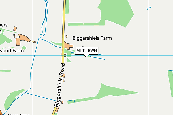 ML12 6WN map - OS VectorMap District (Ordnance Survey) ML12 6WN map - OS VectorMap District (Ordnance Survey)