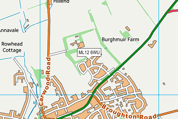 ML12 6WU map - OS VectorMap District (Ordnance Survey) ML12 6WU map - OS VectorMap District (Ordnance Survey)