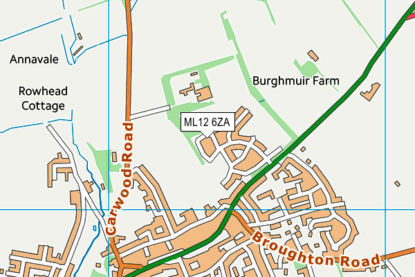 ML12 6ZA map - OS VectorMap District (Ordnance Survey) ML12 6ZA map - OS VectorMap District (Ordnance Survey)