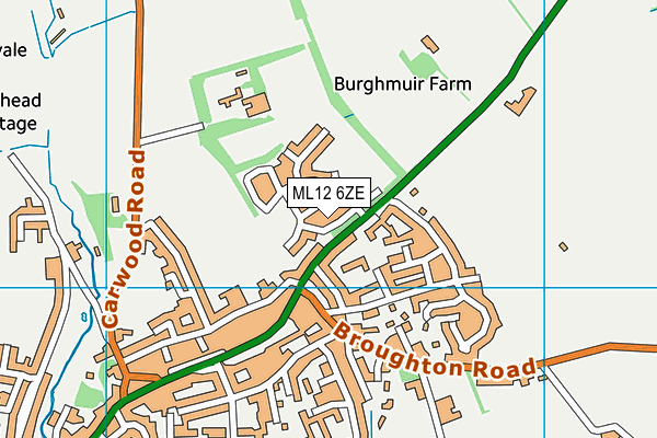 ML12 6ZE map - OS VectorMap District (Ordnance Survey) ML12 6ZE map - OS VectorMap District (Ordnance Survey)