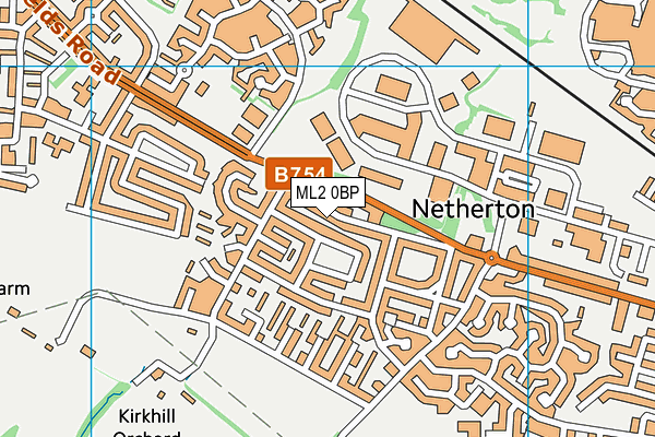 ML2 0BP map - OS VectorMap District (Ordnance Survey) ML2 0BP map - OS VectorMap District (Ordnance Survey)