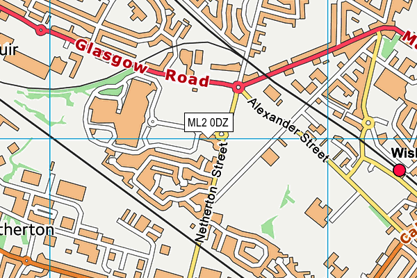 ML2 0DZ map - OS VectorMap District (Ordnance Survey) ML2 0DZ map - OS VectorMap District (Ordnance Survey)