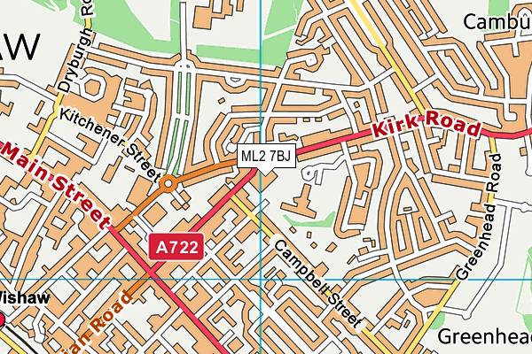 ML2 7BJ map - OS VectorMap District (Ordnance Survey)