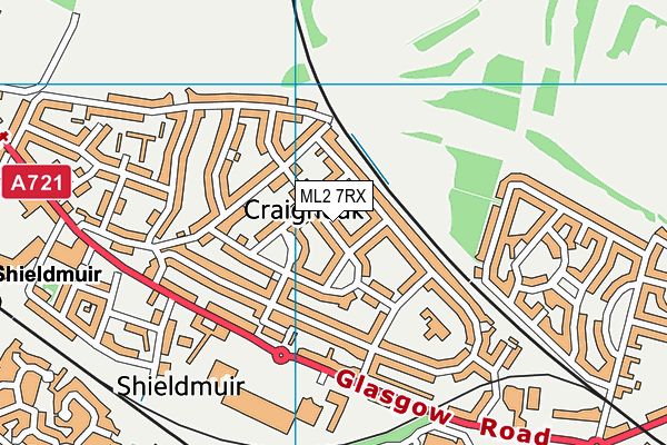 ML2 7RX map - OS VectorMap District (Ordnance Survey) ML2 7RX map - OS VectorMap District (Ordnance Survey)