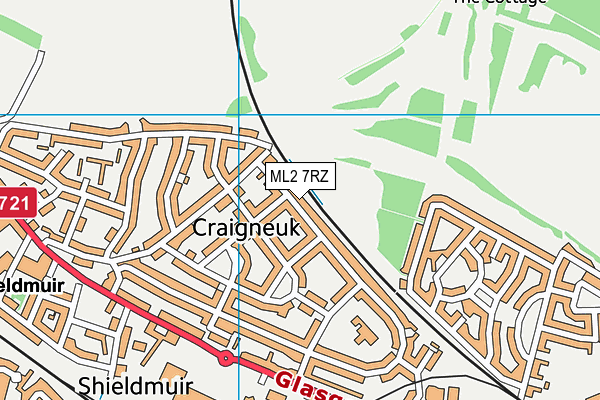 ML2 7RZ map - OS VectorMap District (Ordnance Survey) ML2 7RZ map - OS VectorMap District (Ordnance Survey)