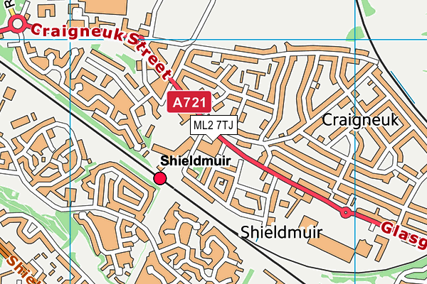 ML2 7TJ map - OS VectorMap District (Ordnance Survey) ML2 7TJ map - OS VectorMap District (Ordnance Survey)
