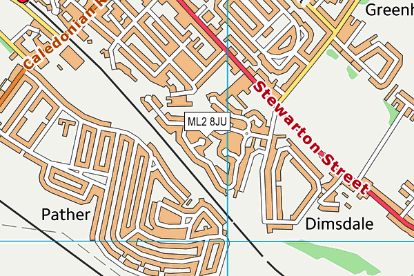 ML2 8JU map - OS VectorMap District (Ordnance Survey)