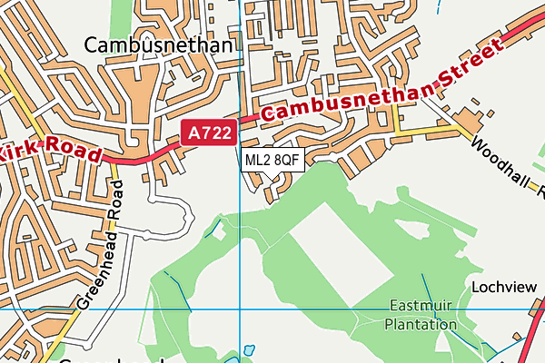 ML2 8QF map - OS VectorMap District (Ordnance Survey)