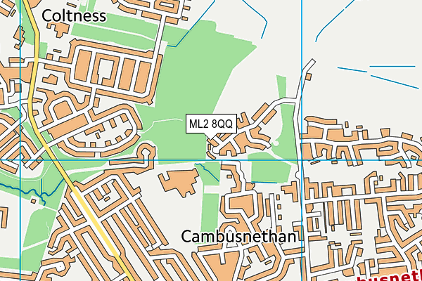 ML2 8QQ map - OS VectorMap District (Ordnance Survey) ML2 8QQ map - OS VectorMap District (Ordnance Survey)