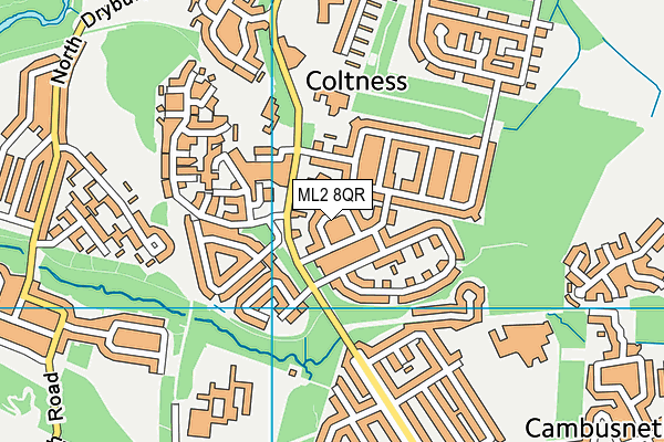 ML2 8QR map - OS VectorMap District (Ordnance Survey) ML2 8QR map - OS VectorMap District (Ordnance Survey)