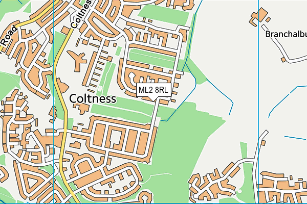 ML2 8RL map - OS VectorMap District (Ordnance Survey) ML2 8RL map - OS VectorMap District (Ordnance Survey)
