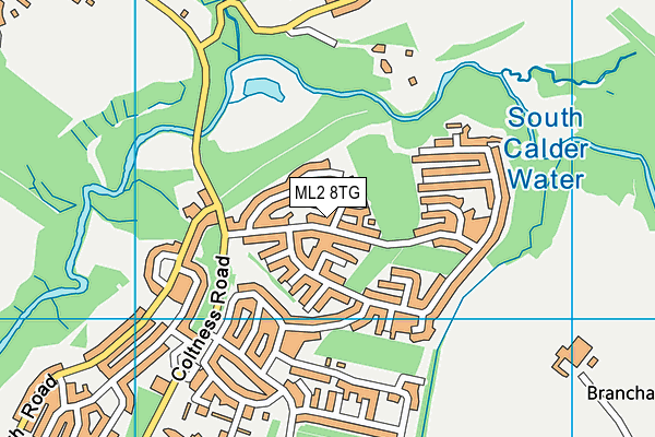 ML2 8TG map - OS VectorMap District (Ordnance Survey) ML2 8TG map - OS VectorMap District (Ordnance Survey)
