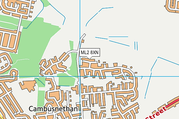 ML2 8XN map - OS VectorMap District (Ordnance Survey) ML2 8XN map - OS VectorMap District (Ordnance Survey)