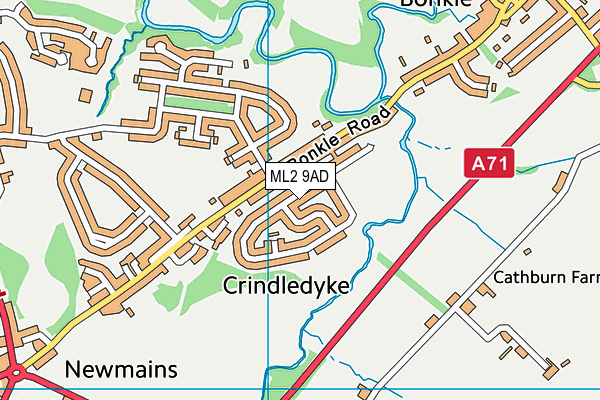 ML2 9AD map - OS VectorMap District (Ordnance Survey) ML2 9AD map - OS VectorMap District (Ordnance Survey)