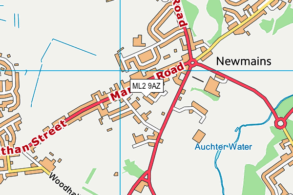 ML2 9AZ map - OS VectorMap District (Ordnance Survey) ML2 9AZ map - OS VectorMap District (Ordnance Survey)