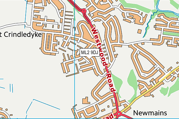 ML2 9DJ map - OS VectorMap District (Ordnance Survey)