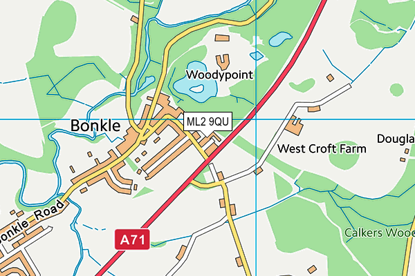 ML2 9QU map - OS VectorMap District (Ordnance Survey) ML2 9QU map - OS VectorMap District (Ordnance Survey)