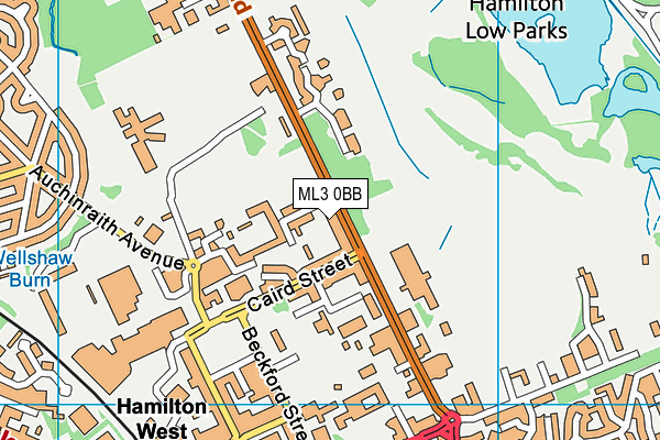 ML3 0BB map - OS VectorMap District (Ordnance Survey) ML3 0BB map - OS VectorMap District (Ordnance Survey)
