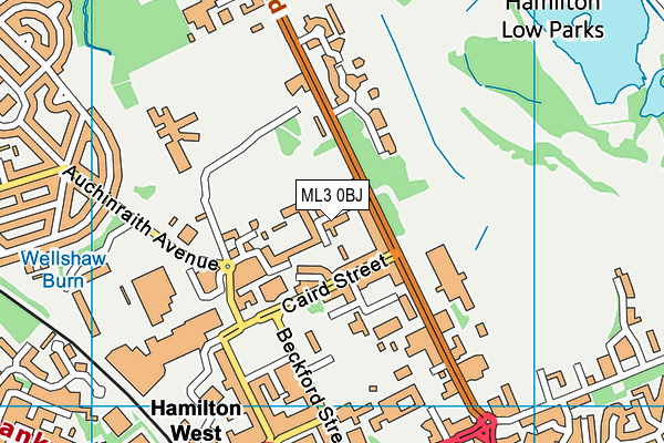 ML3 0BJ map - OS VectorMap District (Ordnance Survey) ML3 0BJ map - OS VectorMap District (Ordnance Survey)