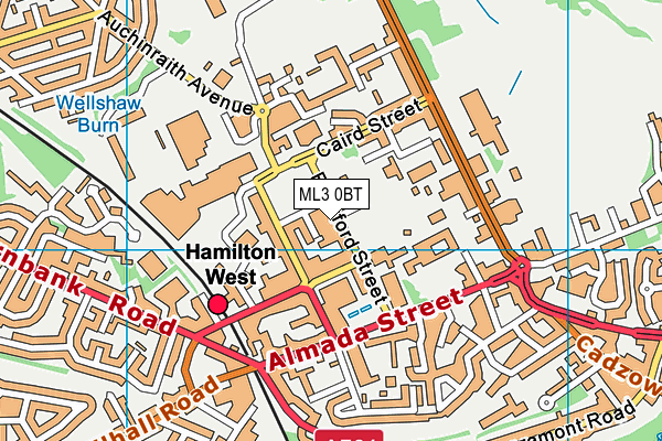 ML3 0BT map - OS VectorMap District (Ordnance Survey) ML3 0BT map - OS VectorMap District (Ordnance Survey)