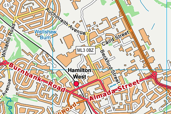 ML3 0BZ map - OS VectorMap District (Ordnance Survey) ML3 0BZ map - OS VectorMap District (Ordnance Survey)