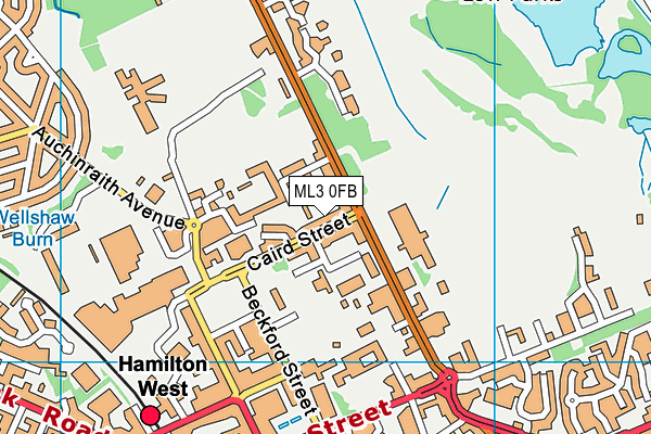 ML3 0FB map - OS VectorMap District (Ordnance Survey)