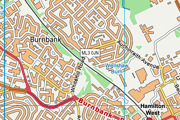 ML3 0JN map - OS VectorMap District (Ordnance Survey) ML3 0JN map - OS VectorMap District (Ordnance Survey)