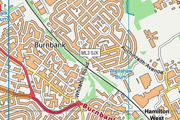 ML3 0JX map - OS VectorMap District (Ordnance Survey) ML3 0JX map - OS VectorMap District (Ordnance Survey)
