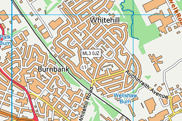 ML3 0JZ map - OS VectorMap District (Ordnance Survey) ML3 0JZ map - OS VectorMap District (Ordnance Survey)