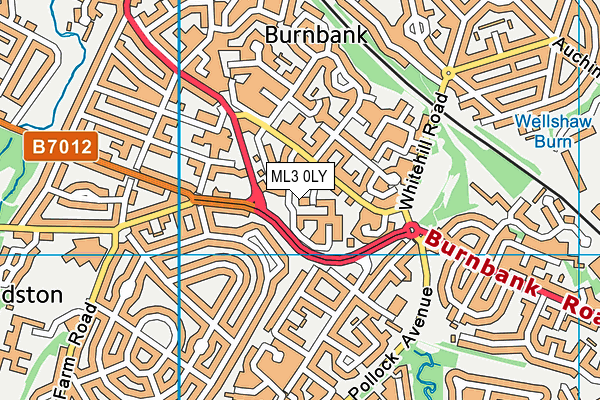 ML3 0LY map - OS VectorMap District (Ordnance Survey) ML3 0LY map - OS VectorMap District (Ordnance Survey)