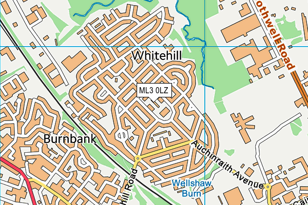ML3 0LZ map - OS VectorMap District (Ordnance Survey) ML3 0LZ map - OS VectorMap District (Ordnance Survey)