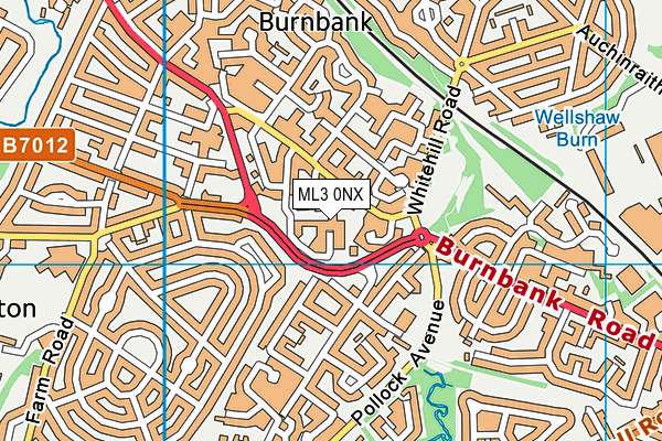 ML3 0NX map - OS VectorMap District (Ordnance Survey) ML3 0NX map - OS VectorMap District (Ordnance Survey)