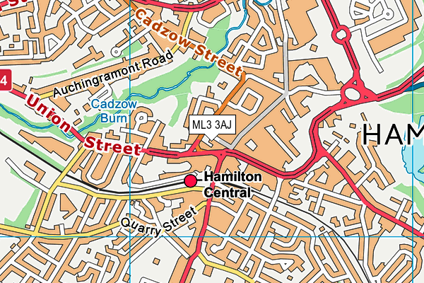 ML3 3AJ map - OS VectorMap District (Ordnance Survey) ML3 3AJ map - OS VectorMap District (Ordnance Survey)