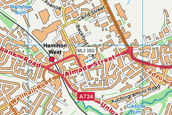 ML3 3SG map - OS VectorMap District (Ordnance Survey) ML3 3SG map - OS VectorMap District (Ordnance Survey)