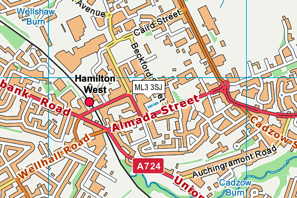 ML3 3SJ map - OS VectorMap District (Ordnance Survey) ML3 3SJ map - OS VectorMap District (Ordnance Survey)