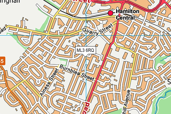 ML3 6RQ map - OS VectorMap District (Ordnance Survey) ML3 6RQ map - OS VectorMap District (Ordnance Survey)