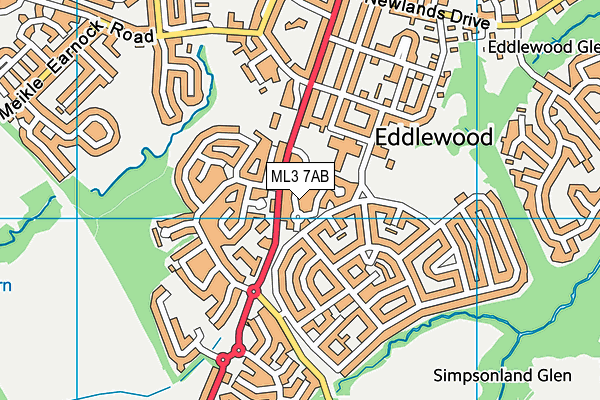 ML3 7AB map - OS VectorMap District (Ordnance Survey) ML3 7AB map - OS VectorMap District (Ordnance Survey)