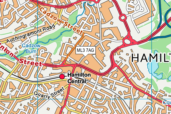 ML3 7AG map - OS VectorMap District (Ordnance Survey)